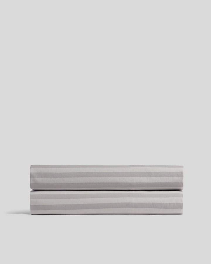 Percale Fitted Sheet (Pebble Stripe)
