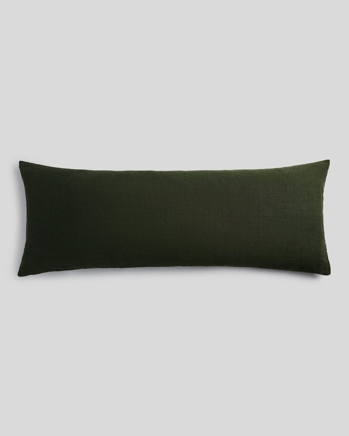 Vintage Linen Body Pillow Cover - FINAL SALE (Evergreen)