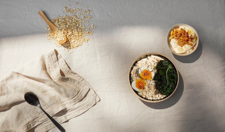 Breakfast in Bed, Overnight Oats with Sweet and Savory Toppings