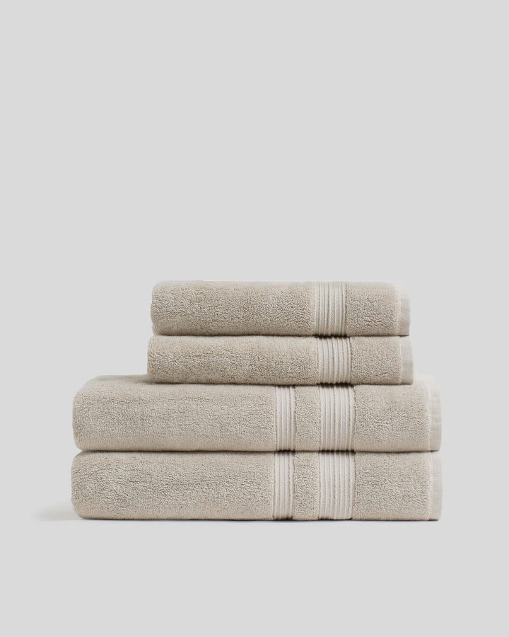 2+2 Classic Turkish Cotton Bath Bundle - Bone