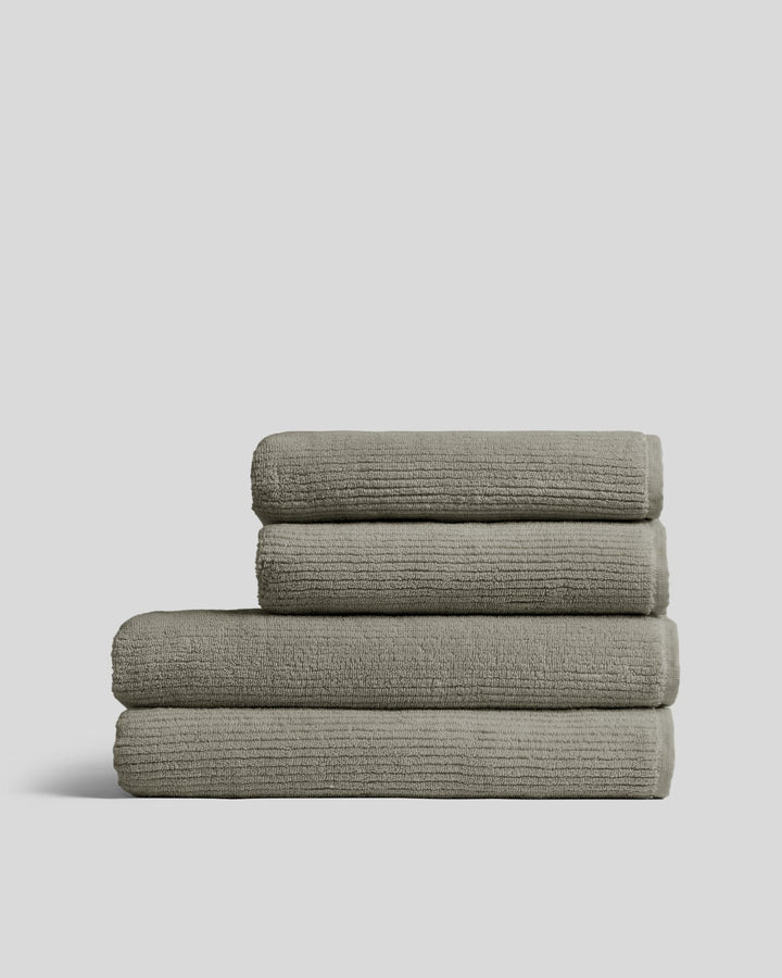 2+2 Soft Rib Bath Bundle - Moss