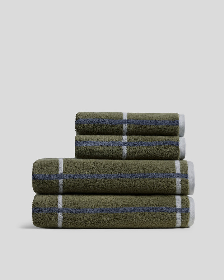 2+2 Organic Plush Bath Bundle - Thyme Windowpane