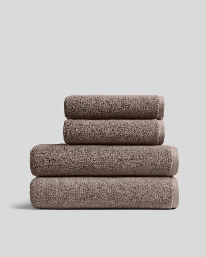 2+2 Organic Plush Bath Bundle - Warm Grey