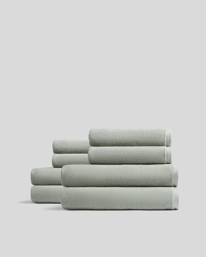 4+4 Organic Plush Bath Bundle - Sage