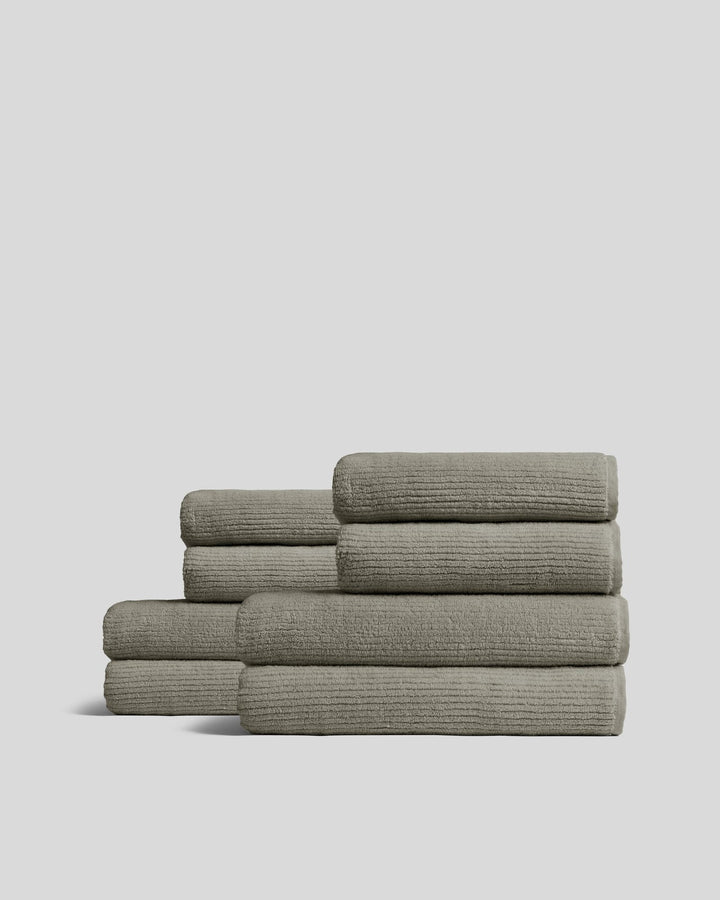 4+4 Soft Rib Bath Bundle - Moss