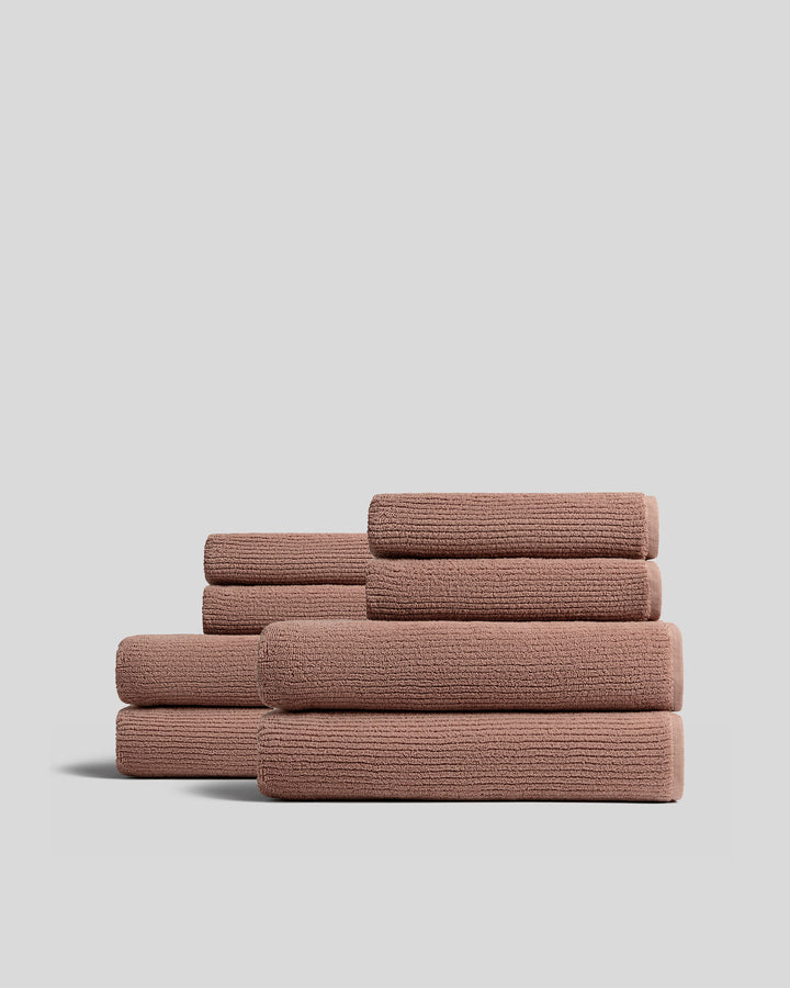 4+4 Soft Rib Bath Bundle - Adobe