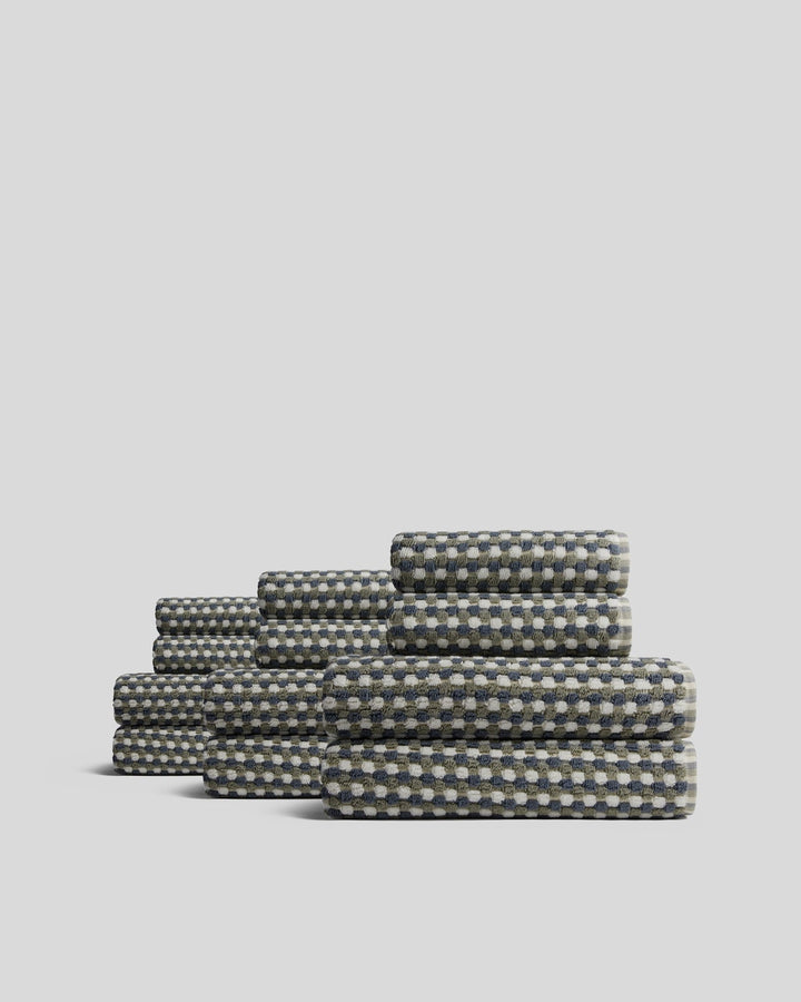 6+6 Organic Mosaic Bath Bundle - Moss and Dusk