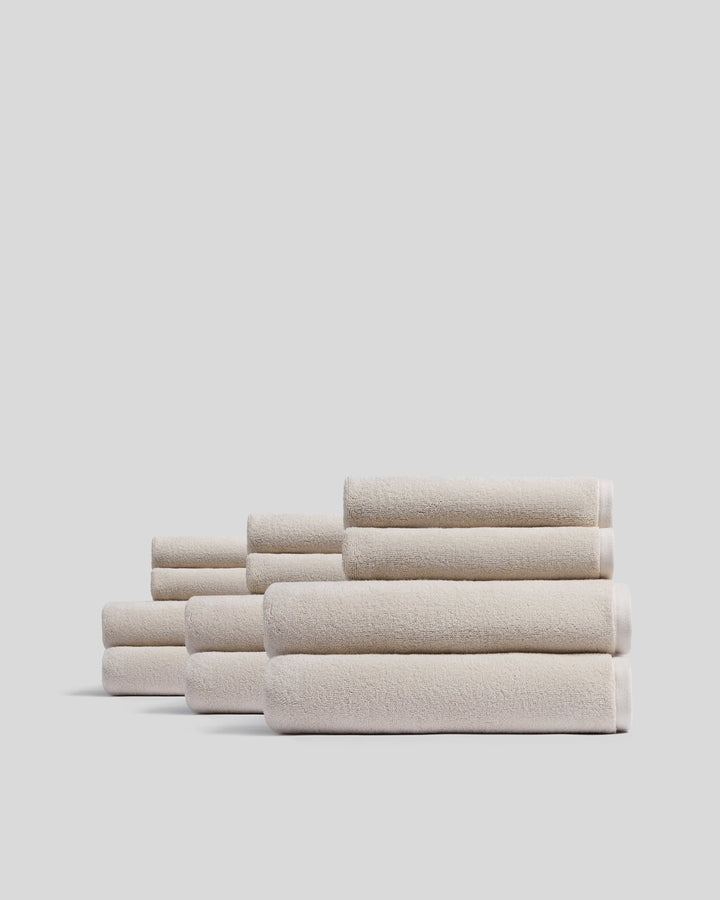 6+6 Organic Plush Bath Bundle - Bone