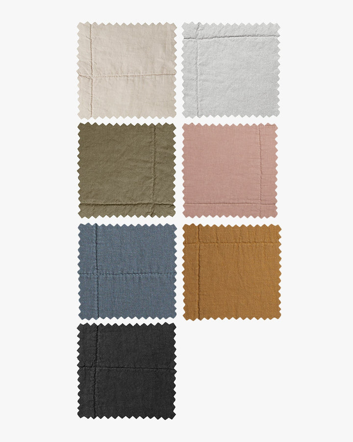 Linen Box Quilt Fabric Swatch (Coal)