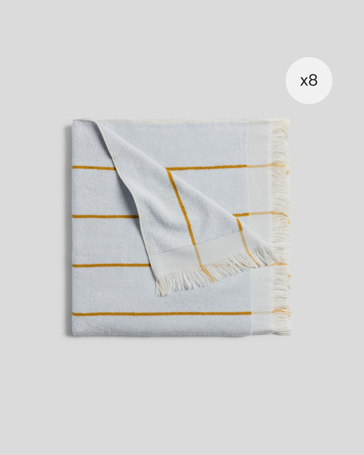 8x Bayside Beach Towel Bundle - Lagoon with Marigold