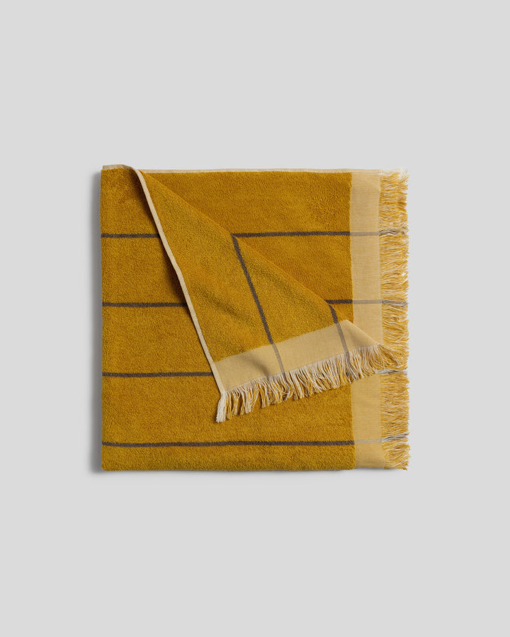 Bayside Beach Towel (Marigold with Warm Grey)