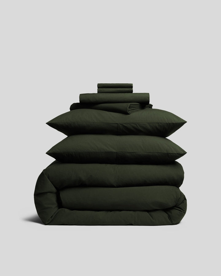 Brushed Cotton Bundle - Evergreen K/CK