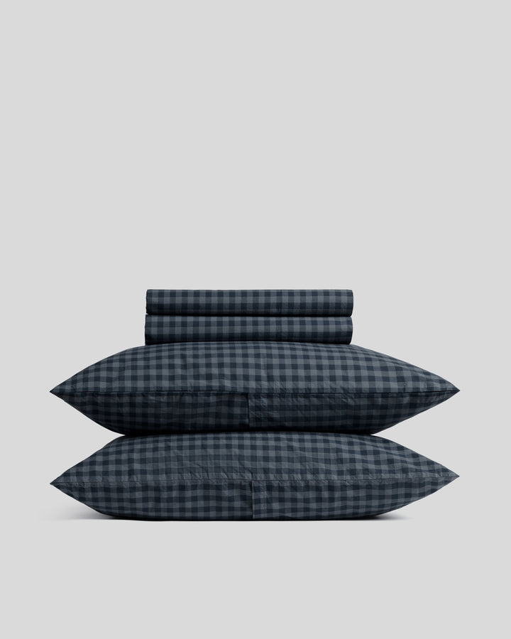Brushed Cotton Sheet Set - Dusk Check TW/XL