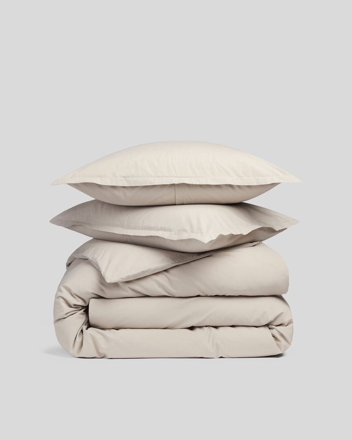 Brushed Cotton Duvet Cover Set - Bone TW/TXL