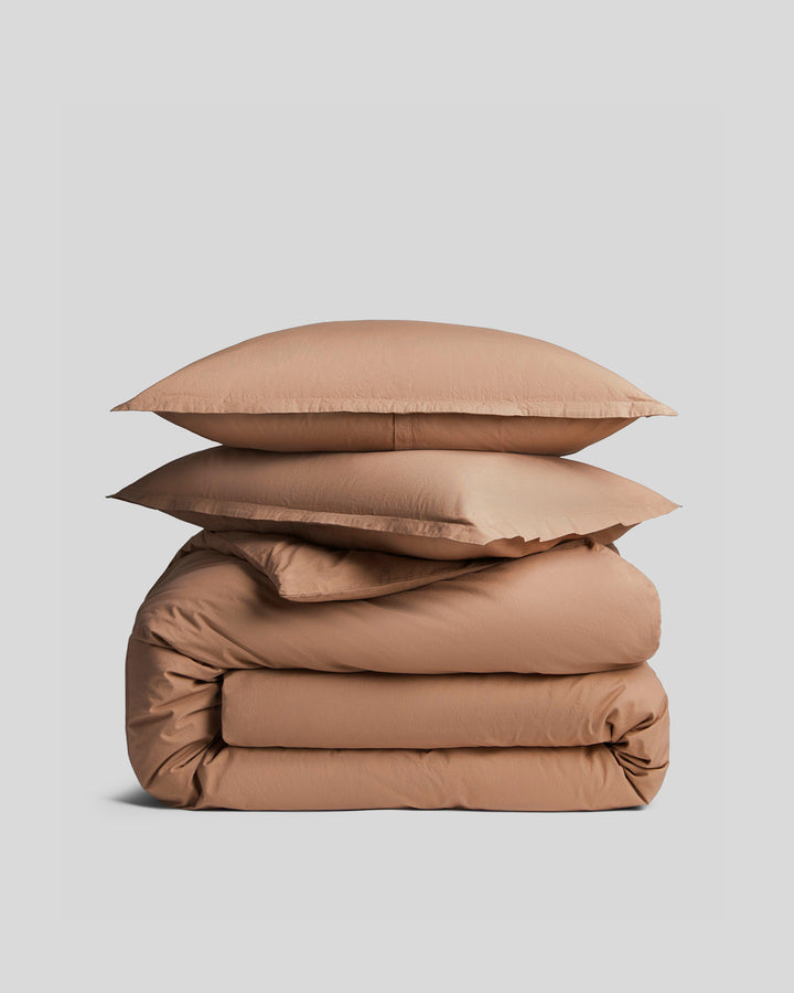 Brushed Cotton Duvet Cover Set - Adobe F/Q