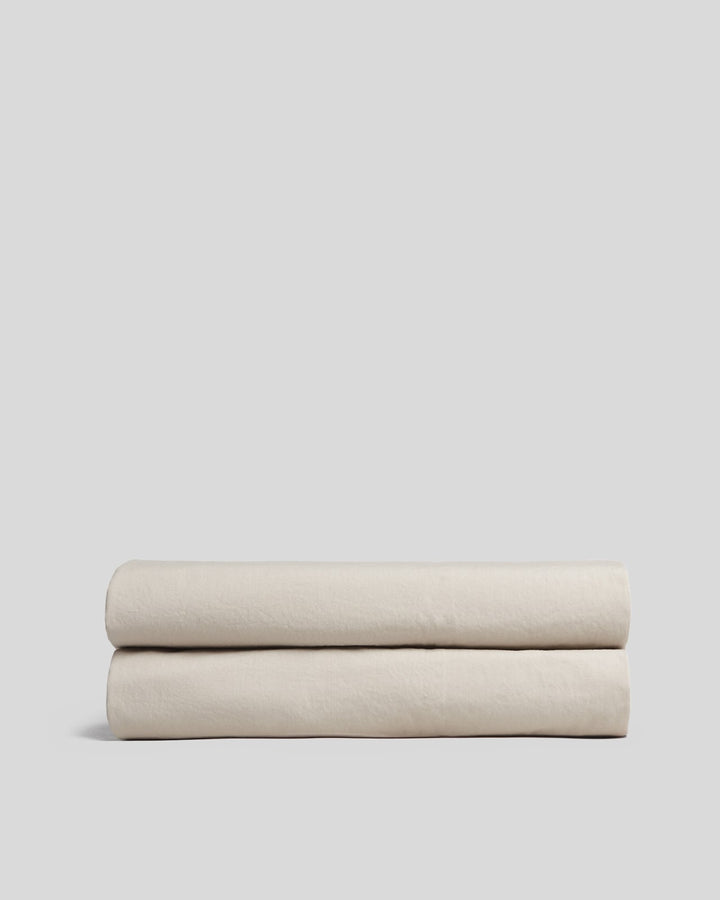 Brushed Cotton Fitted Sheet (Bone)