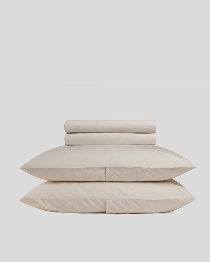 Brushed Cotton Sheet Set - Bone K/CK