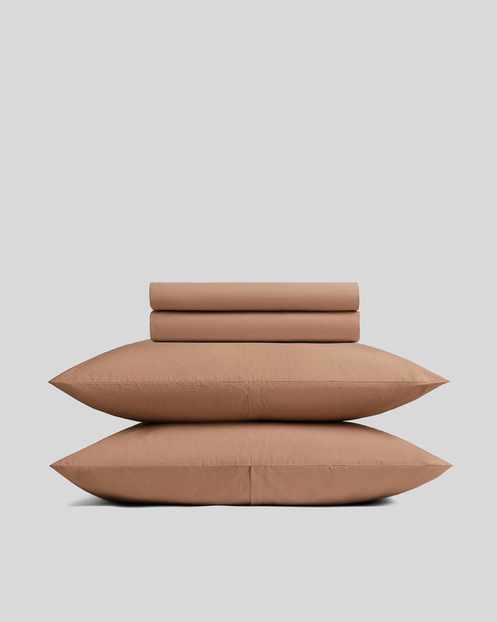 Brushed Cotton Sheet Set - Adobe K/CK