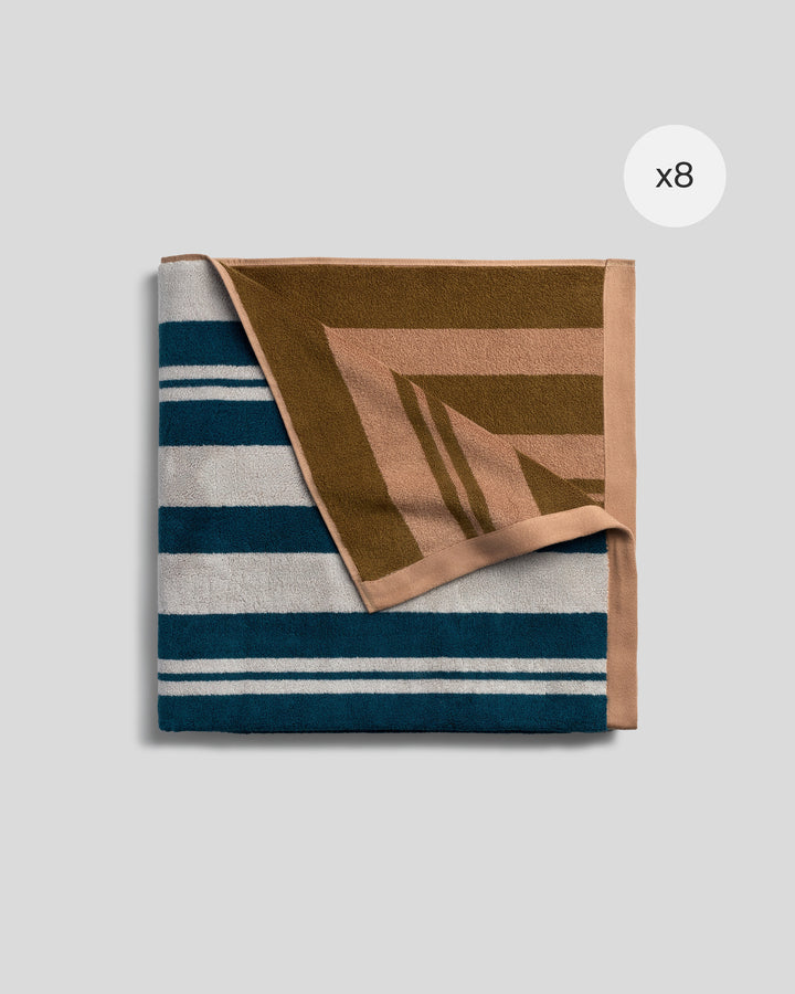 8x Casita Beach Towel Bundle - Dove and Peacock
