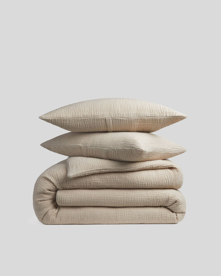 Organic Cloud Cotton Duvet Cover Set - FINAL SALE (Natural)