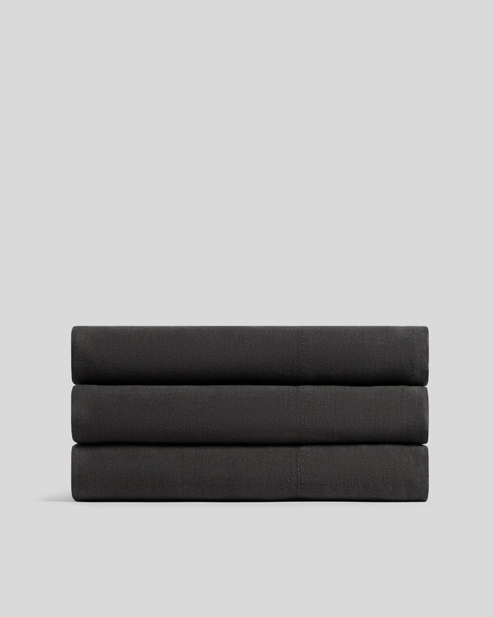 Linen Top Sheet (Onyx)
