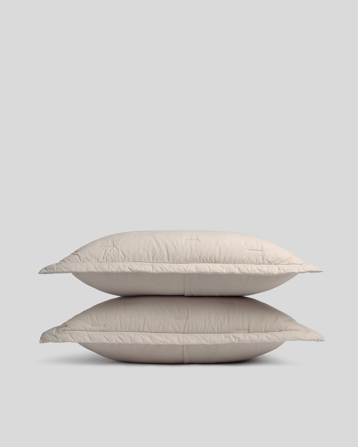 Essential Cotton Sham Set - FINAL SALE (Bone)