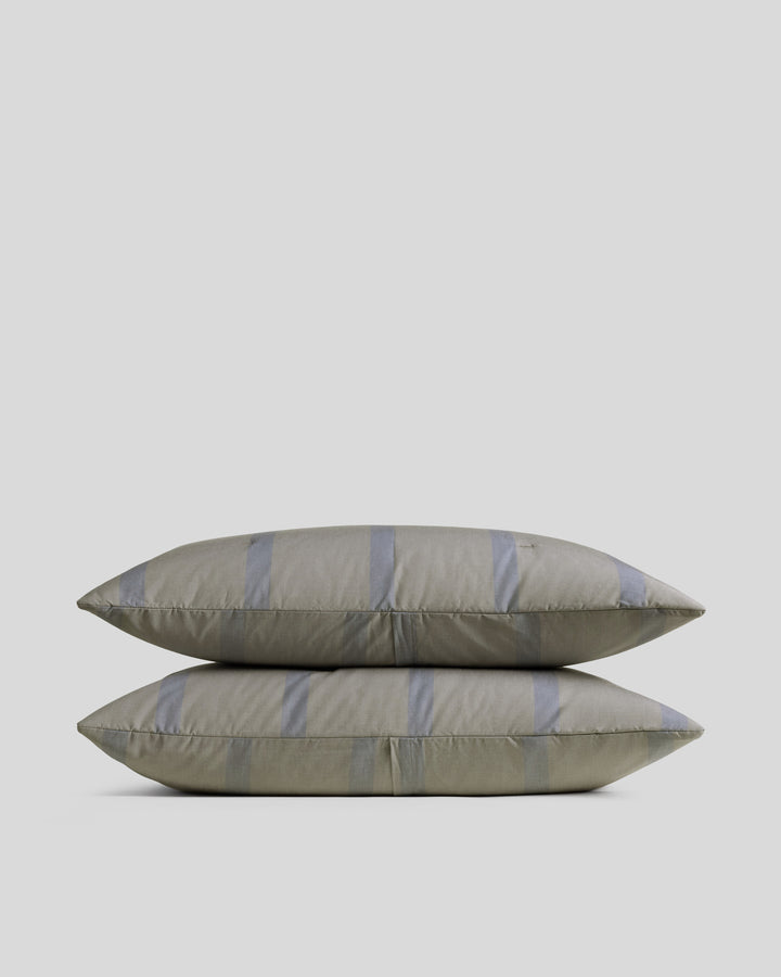 Field Stripe Sham Set (Moss Stripe)