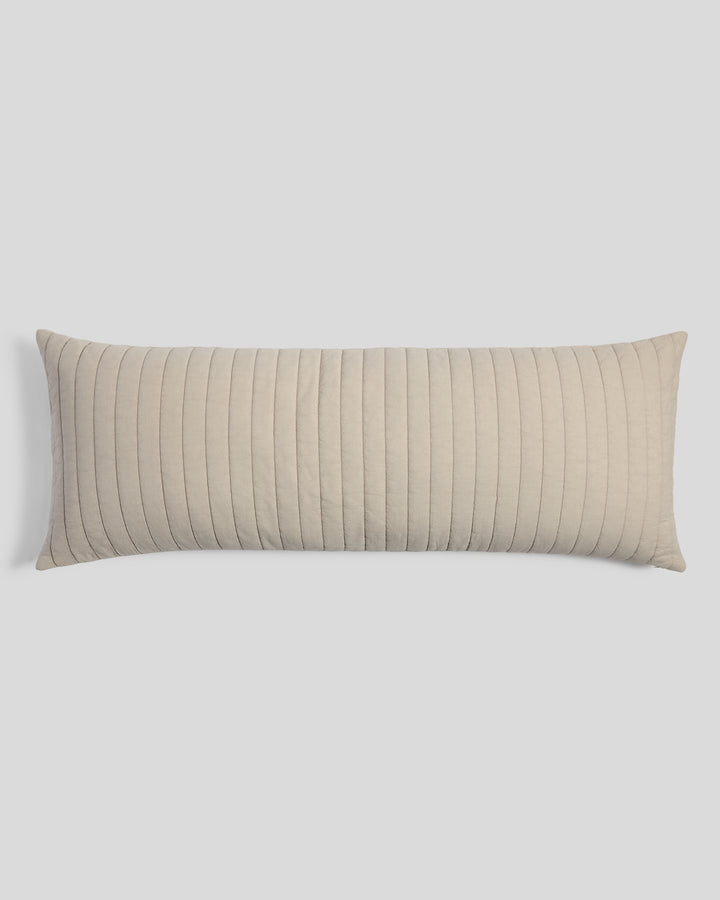 Garment Dyed Channel Body Pillow Cover (Bone)
