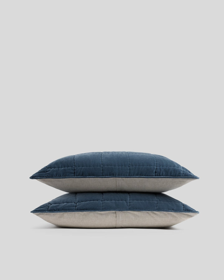 Hand Stitched Velvet Quilted Sham (Dusk)