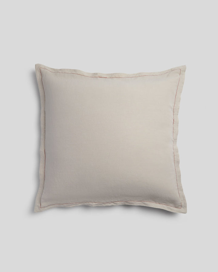 Linen Tencel Euro Sham - FINAL SALE (Bone with Canyon)