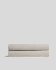 Linen Tencel Fitted Sheet - FINAL SALE (Bone with Canyon)