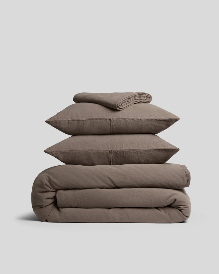 Linen Tencel Venice Set - Warm Grey K/CK