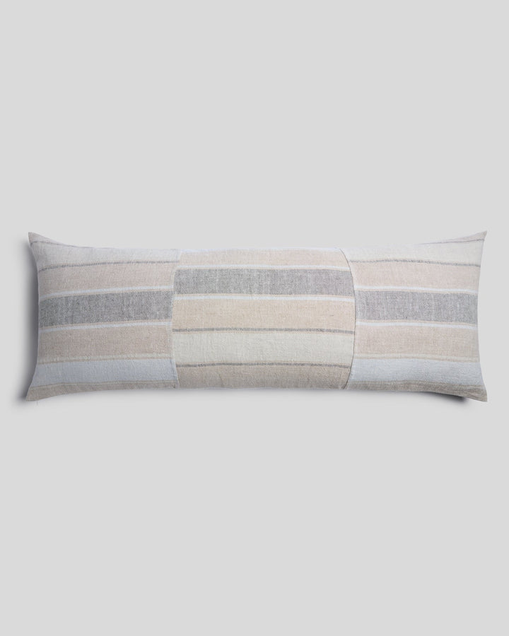 Heritage Linen Body Pillow Cover - FINAL SALE (Natural Stripe Cool)