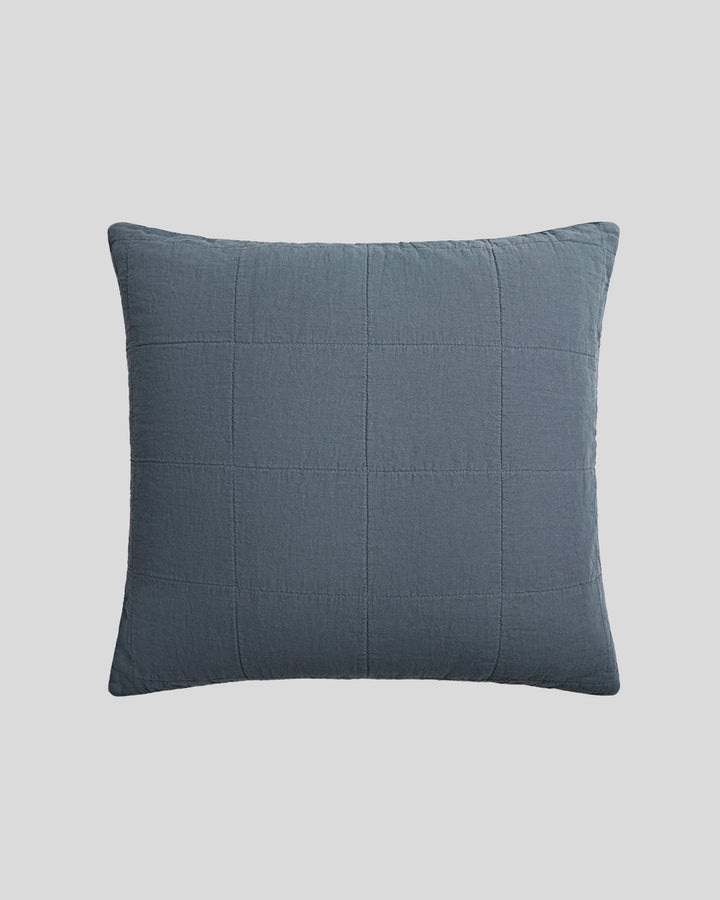 Linen Box Quilted Euro Sham (Dusk)