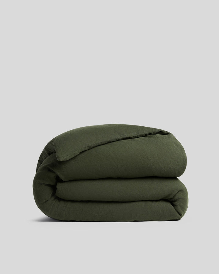 Linen Duvet Cover (Evergreen)