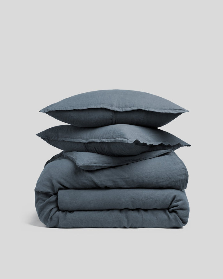 Linen Duvet Cover Set - Dusk K/CK