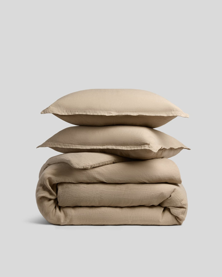 Linen Duvet Cover Set - Toast F/Q