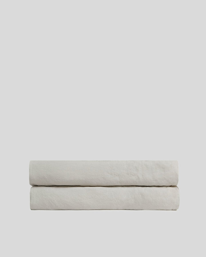 Linen Fitted Sheet (Bone)