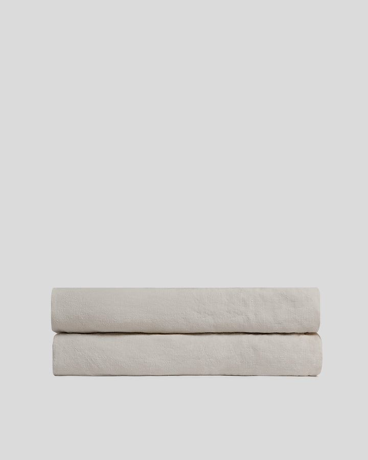 Linen Fitted Sheet (Dove)