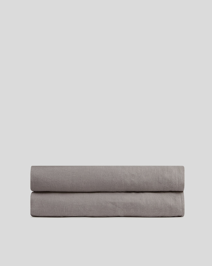Linen Fitted Sheet (Pebble)