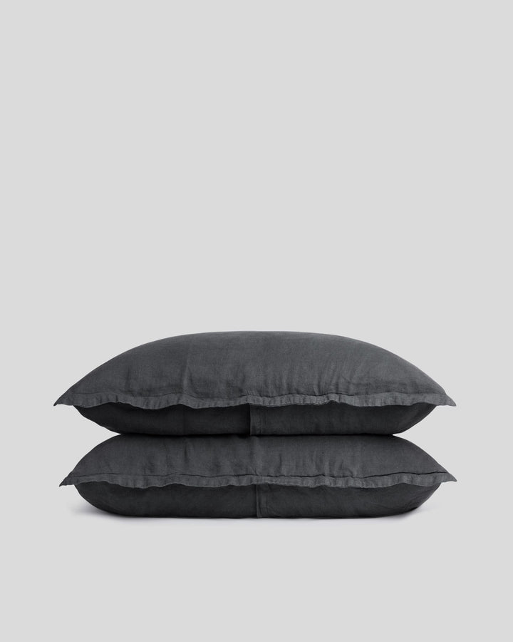 Linen Sham Set - FINAL SALE (Coal)