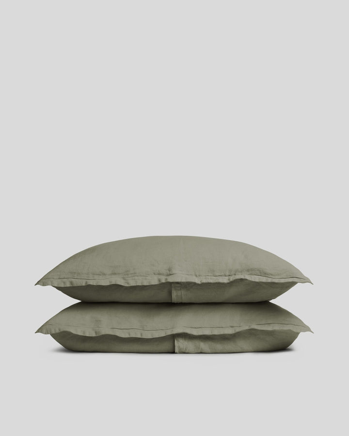 Linen Sham Set (Moss)