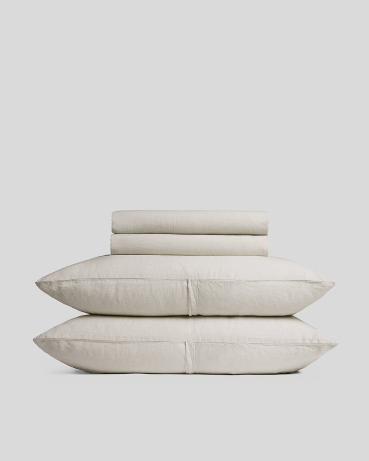 Linen Sheet Set - Bone F/Q