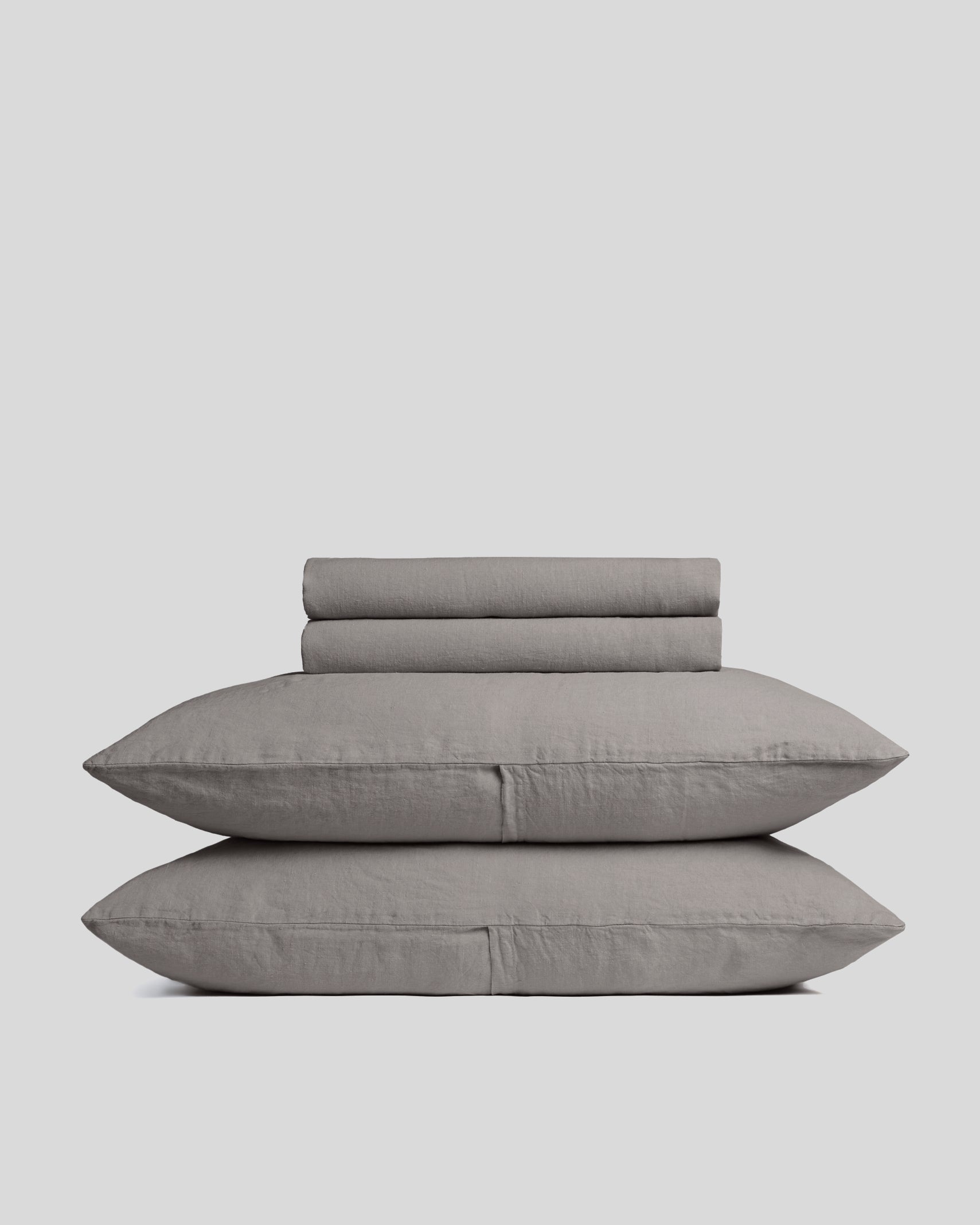 Linen Sheet Set - Pebble F/Q
