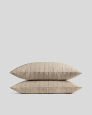 Linen Pillowcase Set (Bone Stripe)