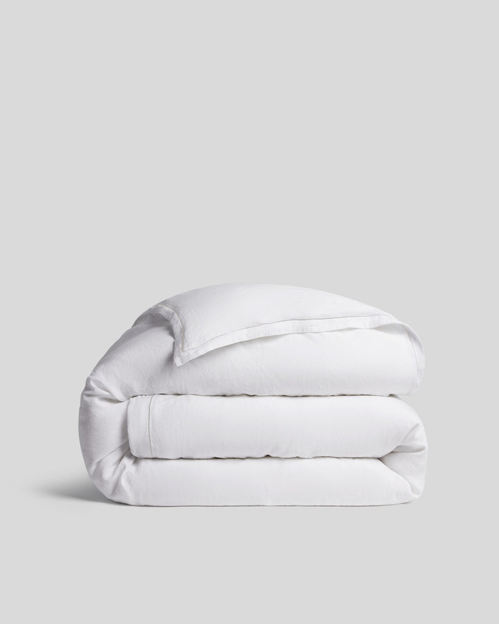Linen Tencel Duvet Cover (White)