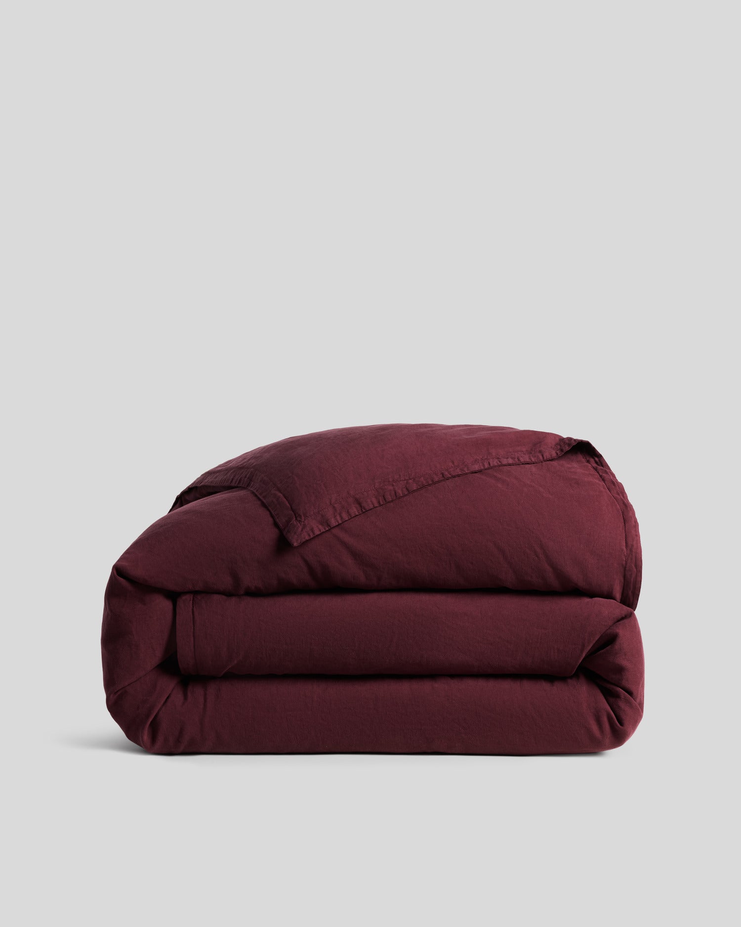 Linen Tencel Duvet Cover (Garnet)