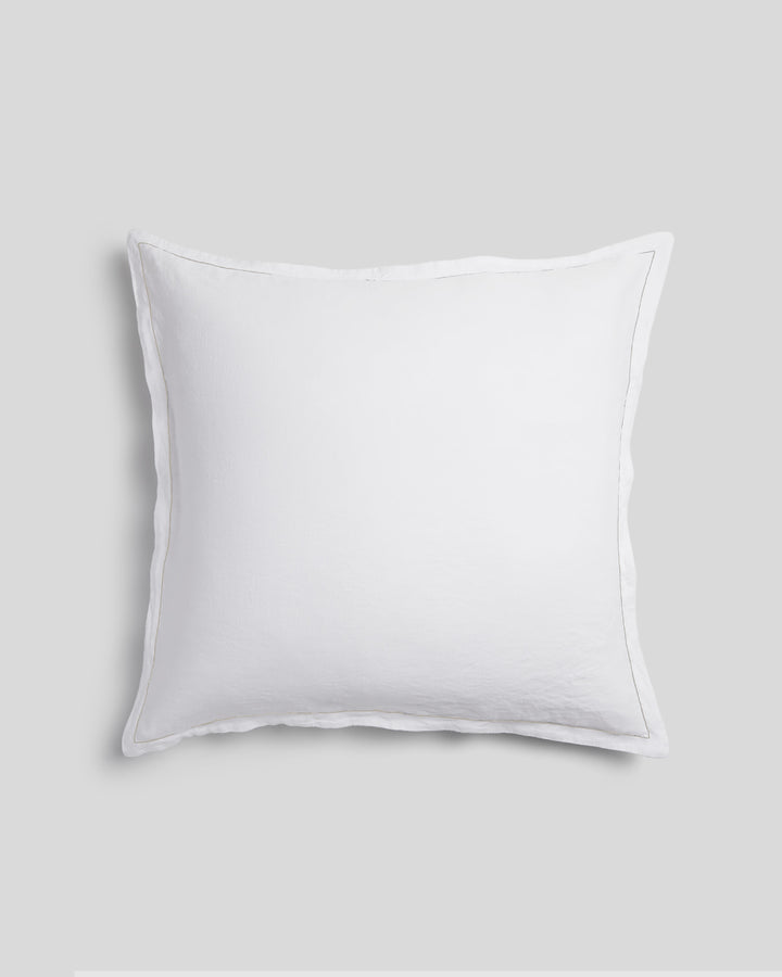 Linen Tencel Euro Sham (White)