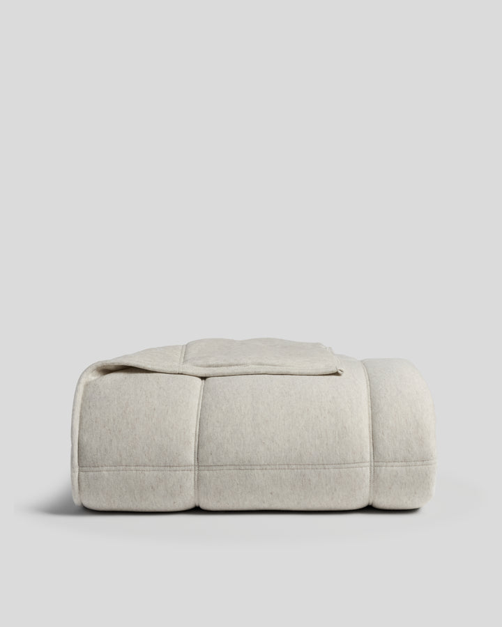 Linen Tencel Jersey Quilt (Heathered Oatmeal)