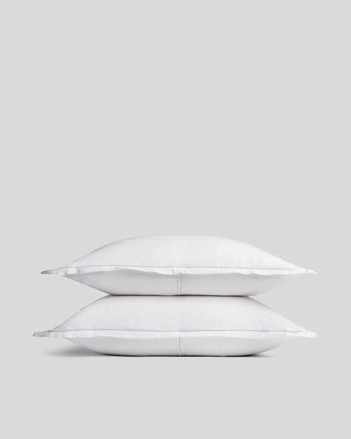 Linen Tencel Sham Set (White)